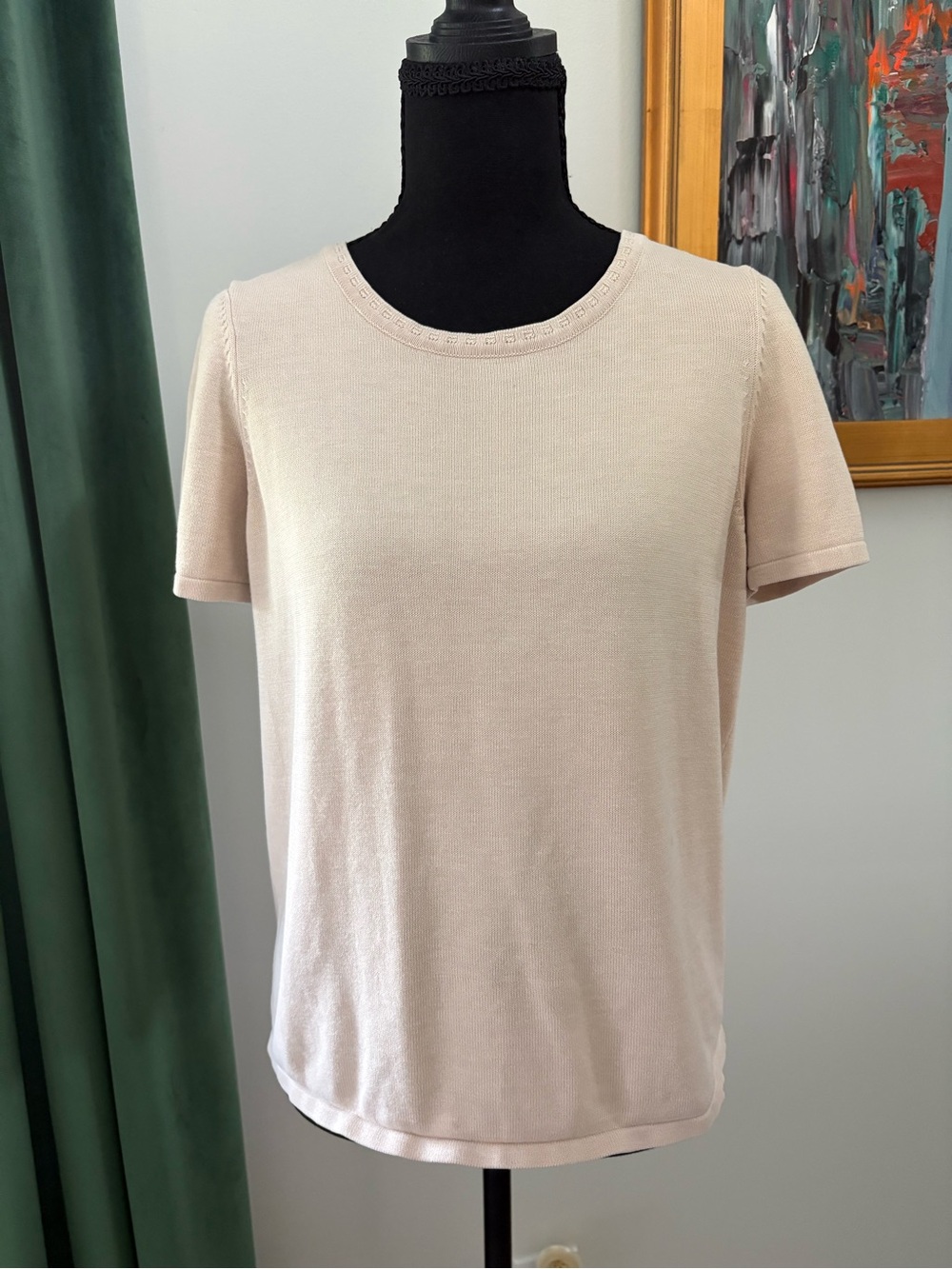 Knit tshirt sweater- oatmeal